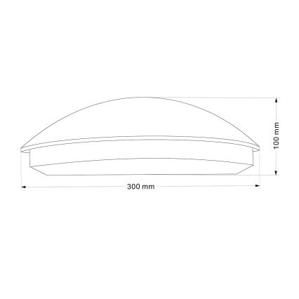 ALABAMA LED Outdoor Wall Light 12W/230V IP54 Black