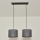 ALBA cable-hung pendant lamp 2xE27/15W/230V gray