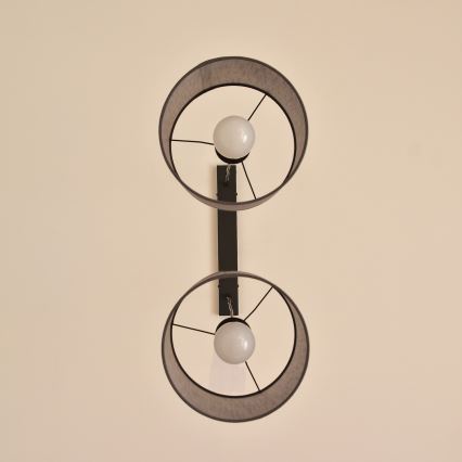 ALBA cable-hung pendant lamp 2xE27/15W/230V gray