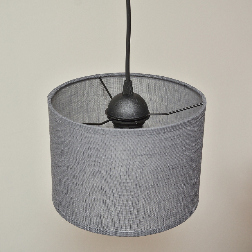 ALBA cable-hung pendant lamp 2xE27/15W/230V gray