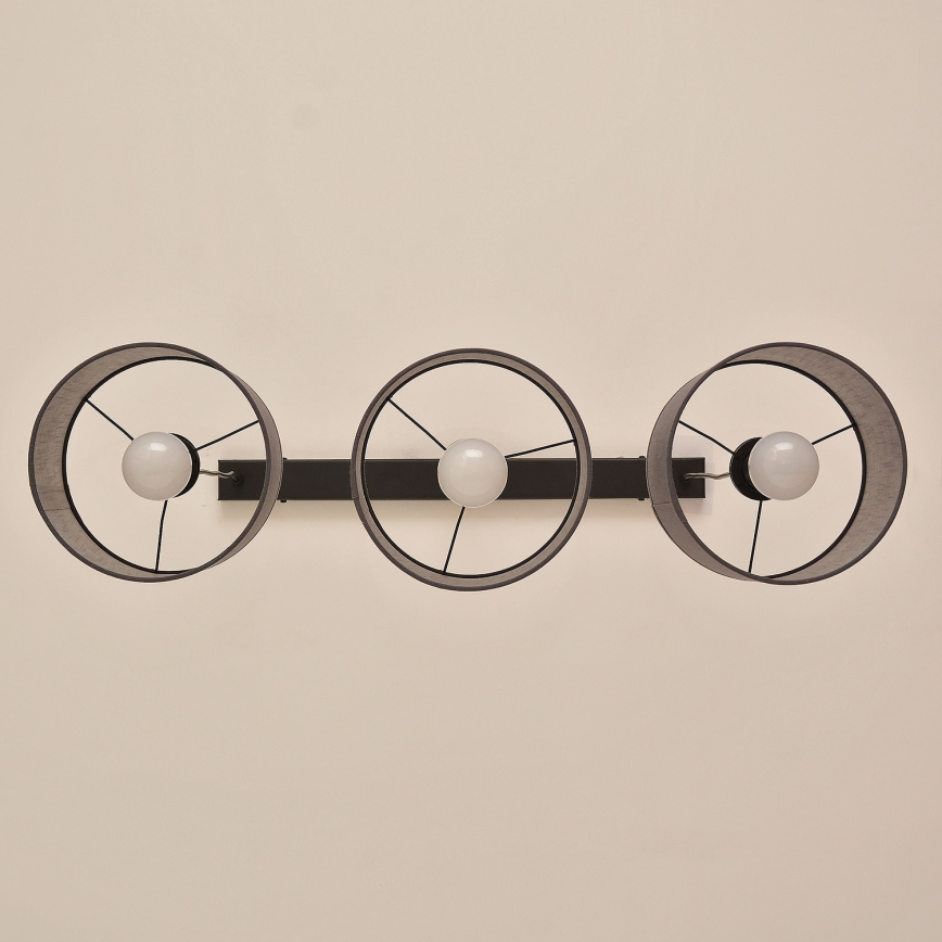 ALBA Cable-Hung Pendant Light, 3x E27, 15W, 230V — Grey