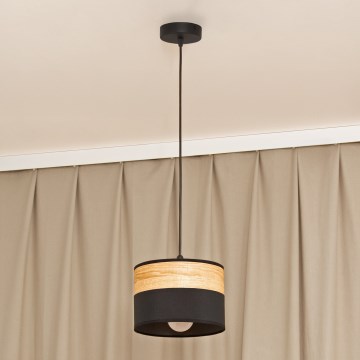 ALBA cable pendant 1x E27/15W/230V Ø 20 cm black/brown