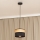 ALBA cable pendant 1x E27/15W/230V Ø 20 cm black/brown