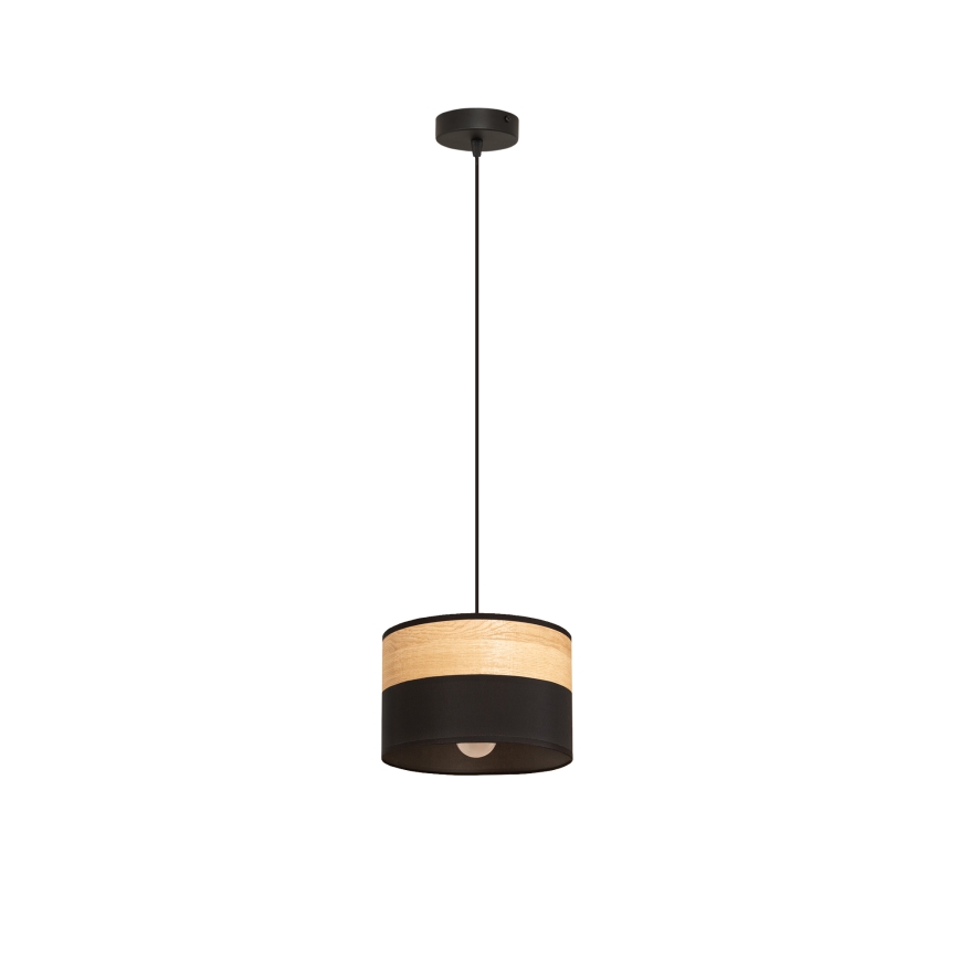 ALBA cable pendant 1x E27/15W/230V Ø 20 cm black/brown