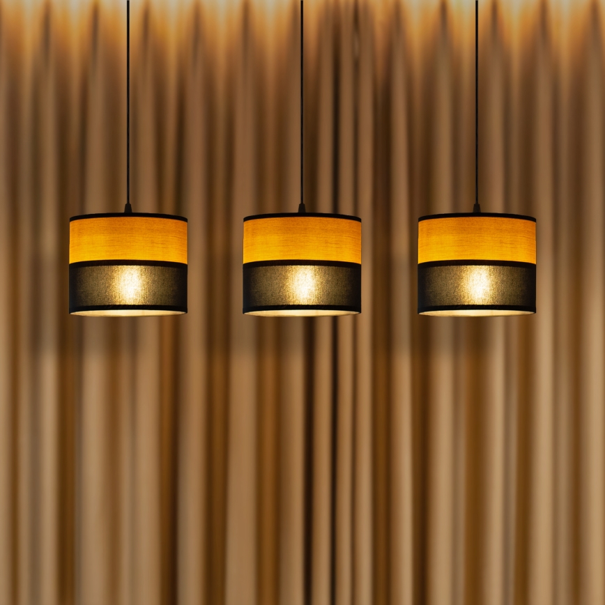 ALBA cable pendant 3xE27/15W/230V black/brown