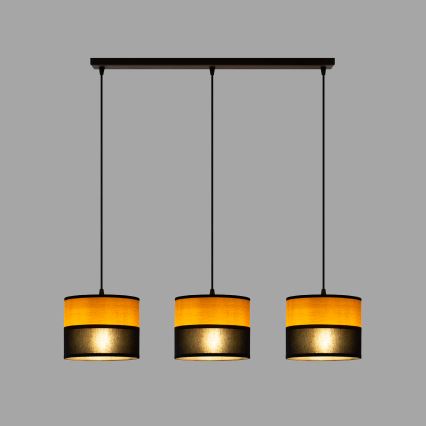 ALBA cable pendant 3xE27/15W/230V black/brown