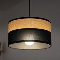ALBA Cable Pendant Light 1x E27/15W/230V Ø 25 cm Black/Brown