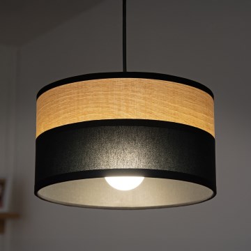 ALBA Cable Pendant Light 1x E27/15W/230V Ø 25 cm Black/Brown