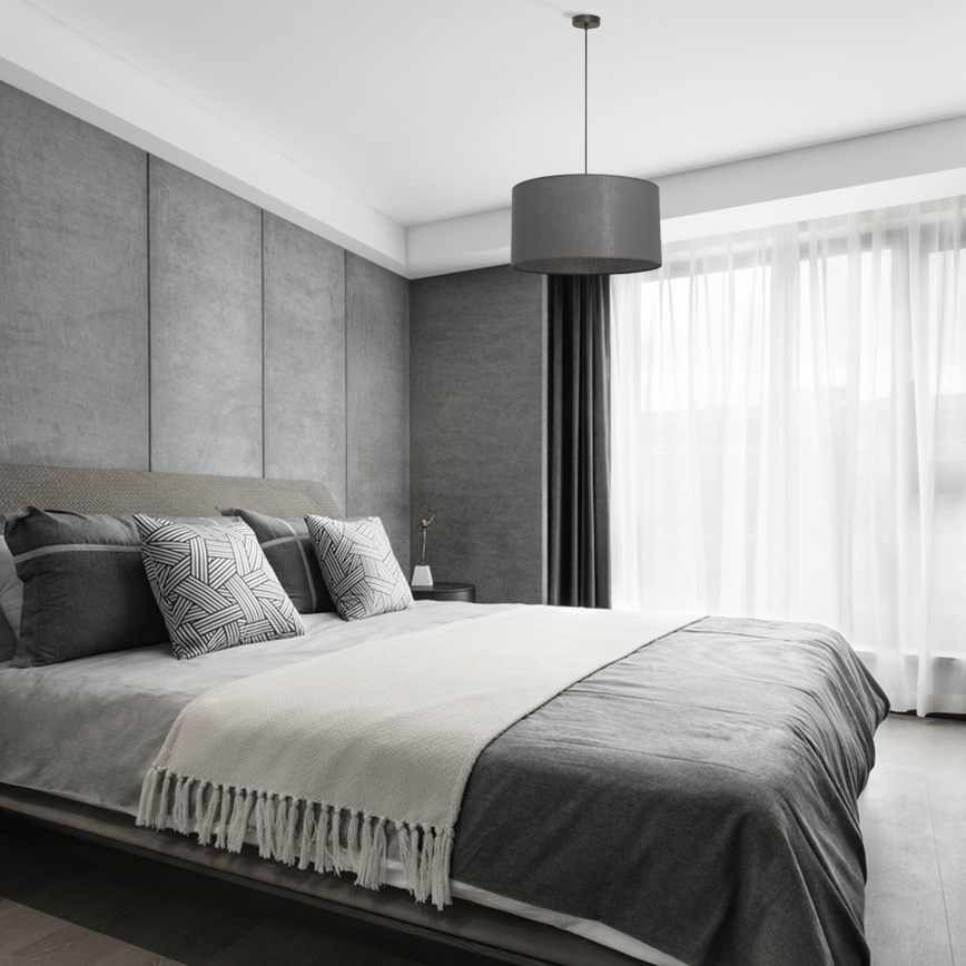 ALBA Cable Pendant Light 1x E27/15W/230V, Ø 45 cm, Grey