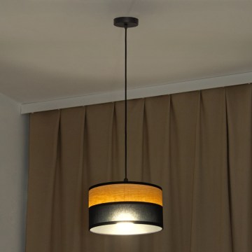 ALBA cable pendant light 1xE27/15W/230V Ø25 cm black/brown