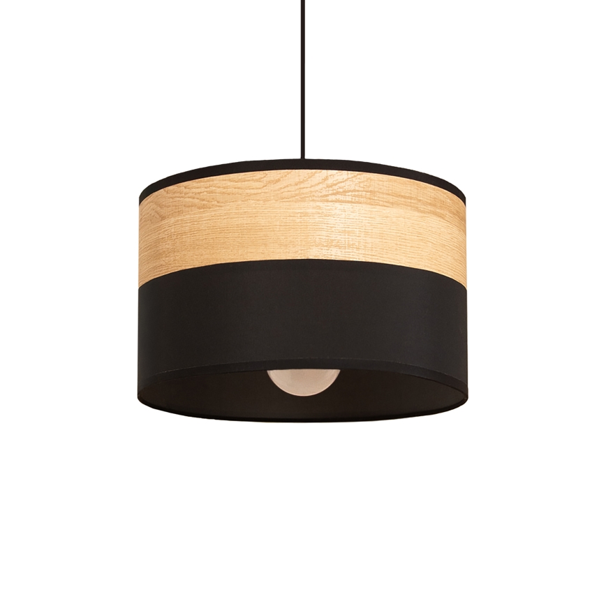 ALBA cable pendant light 1xE27/15W/230V Ø25 cm black/brown