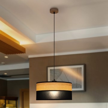 ALBA cable pendant light 1×E27/15W/230V, Ø 45 cm, black/brown