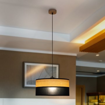 ALBA Cord Pendant Light 1x E27/15W/230V Ø 40 cm Black/Brown