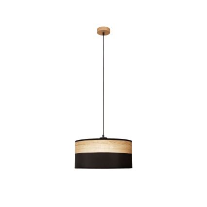 ALBA Cord Pendant Light 1x E27/15W/230V Ø 40 cm Black/Brown