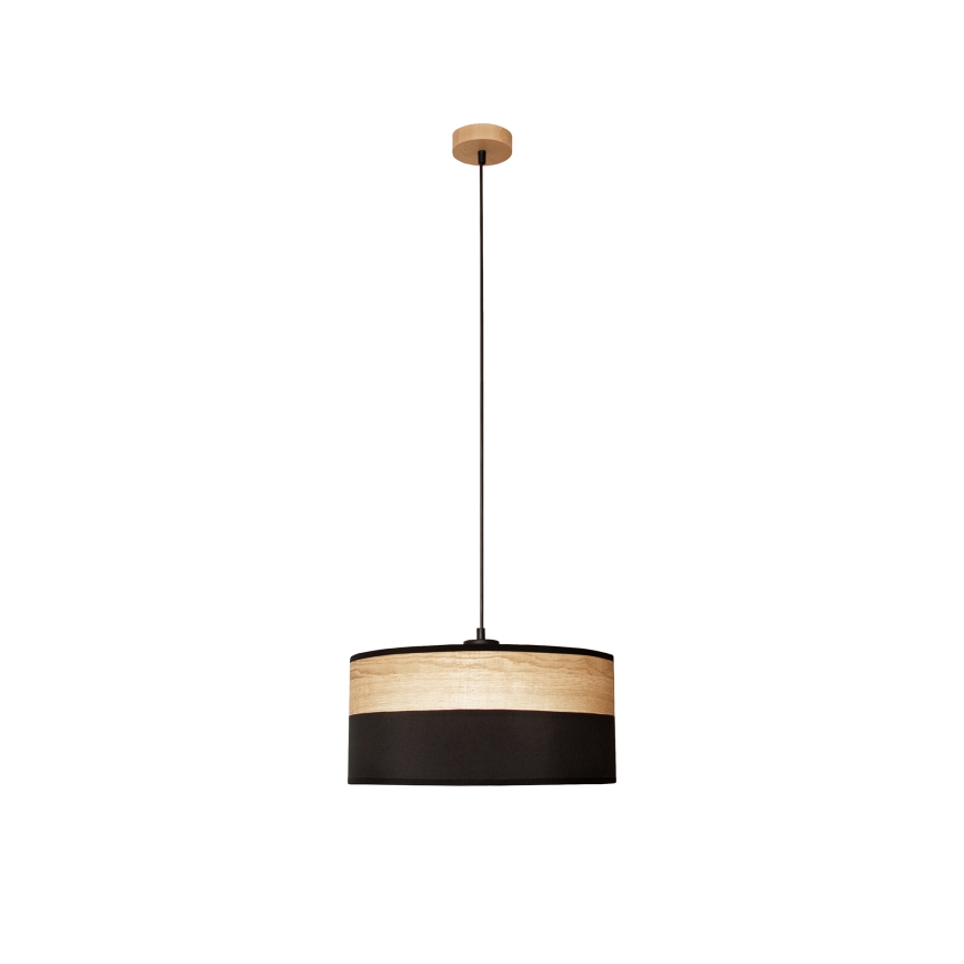 ALBA Cord Pendant Light 1x E27/15W/230V Ø 40 cm Black/Brown