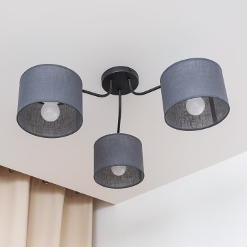 ALBA Flush-Mount Ceiling Light 3xE27/15W/230V, Grey