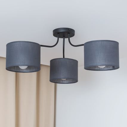 ALBA Flush-Mount Ceiling Light 3xE27/15W/230V, Grey