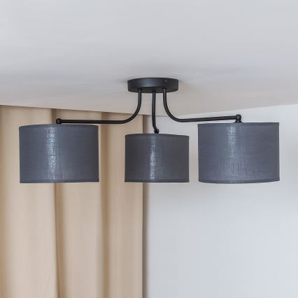 ALBA Flush-Mount Ceiling Light 3xE27/15W/230V, Grey
