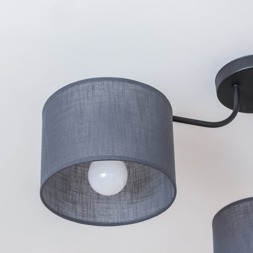 ALBA Flush-Mount Ceiling Light 3xE27/15W/230V, Grey