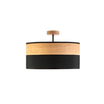 ALBA Flush-Mount Chandelier 3×E27/15W/230V Ø40 cm Black/Brown