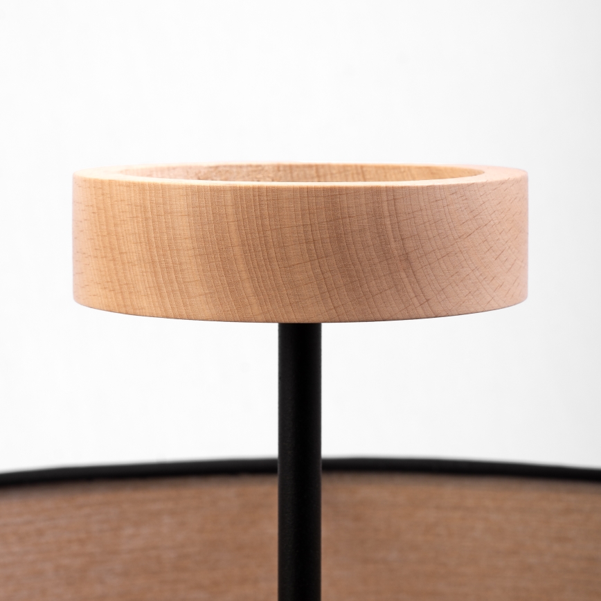 ALBA Flush-Mount Chandelier 3×E27/15W/230V Ø40 cm Black/Brown