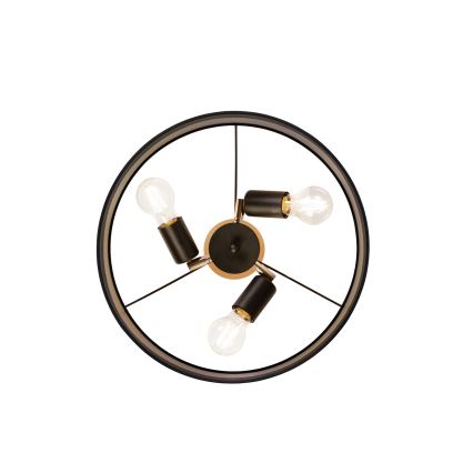 ALBA Flush-Mount Chandelier 3×E27/15W/230V Ø40 cm Black/Brown
