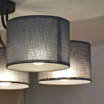 ALBA flush-mounted ceiling light 5xE27/15W/230V gray