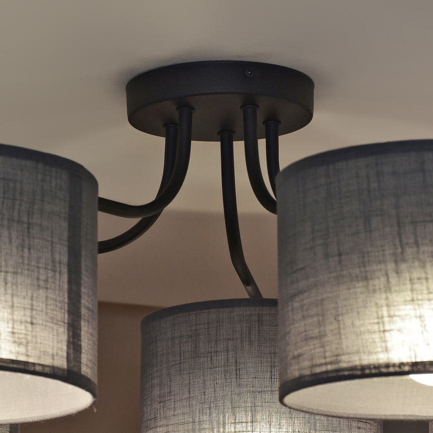 ALBA flush-mounted ceiling light 5xE27/15W/230V gray
