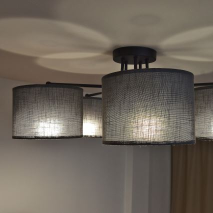 ALBA flush-mounted ceiling light 5xE27/15W/230V gray