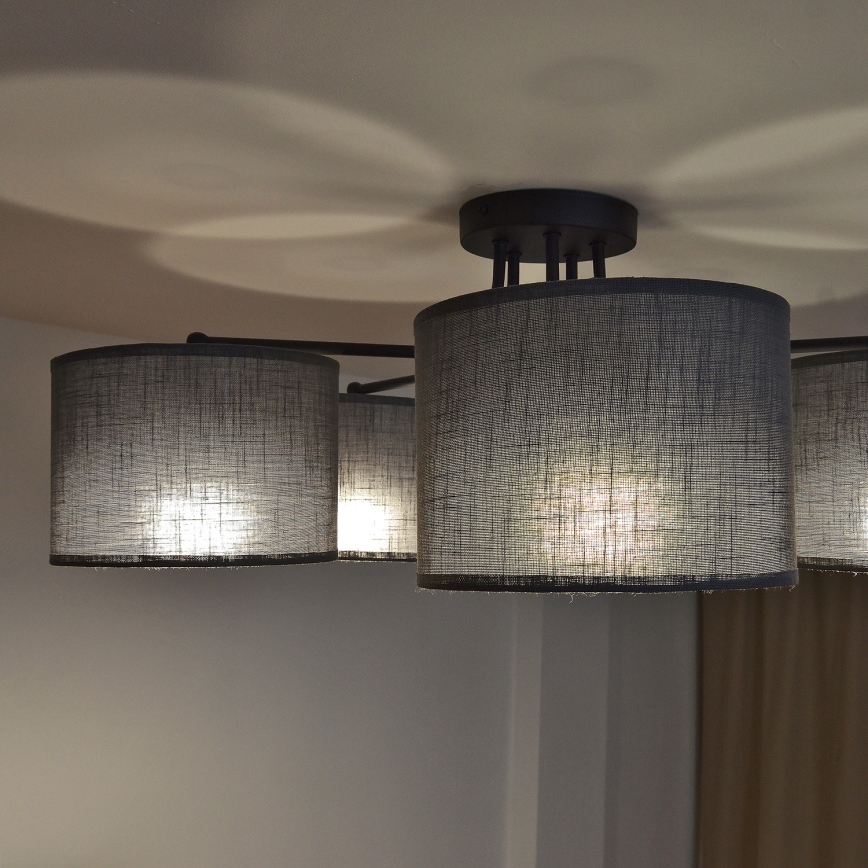 ALBA flush-mounted ceiling light 5xE27/15W/230V gray