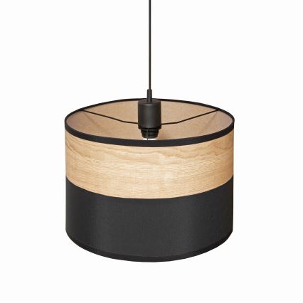 ALBA pendant light on cord 1xE27/15W/230V Ø 20 cm black/brown