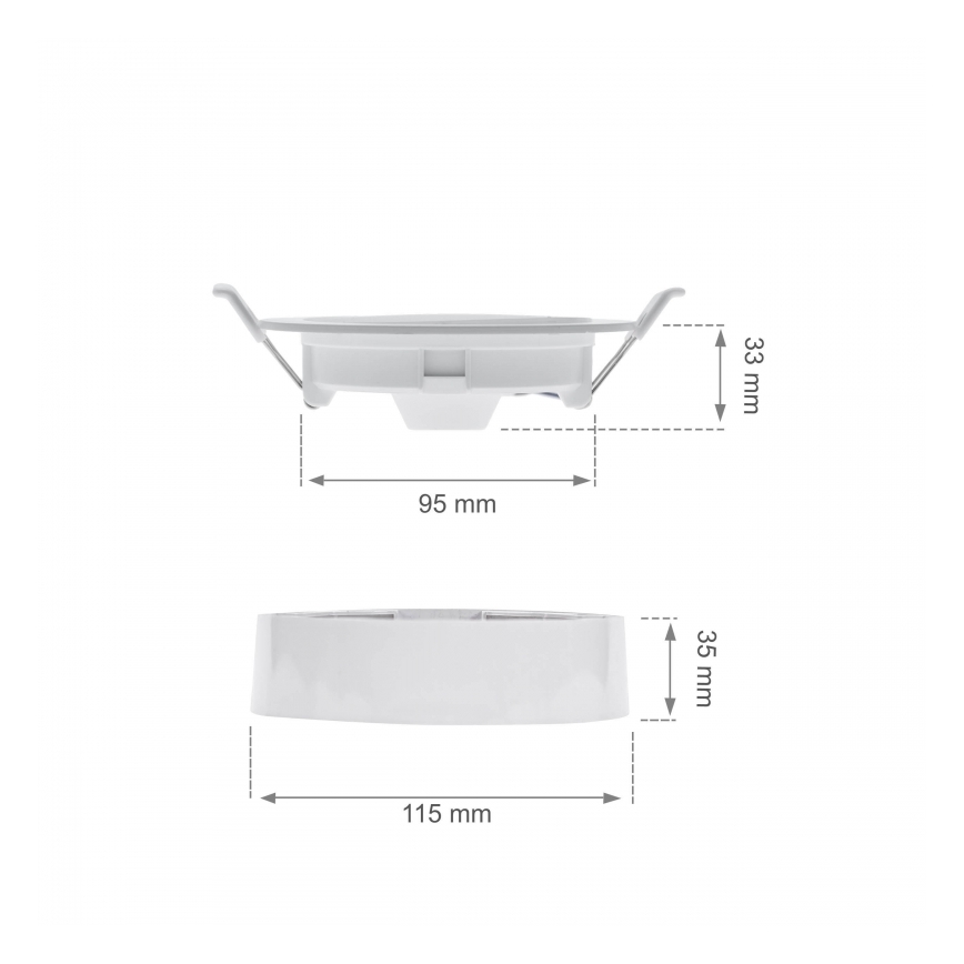 ALGINE 2-in-1 LED Recessed Downlight 6W 230V 3000K White