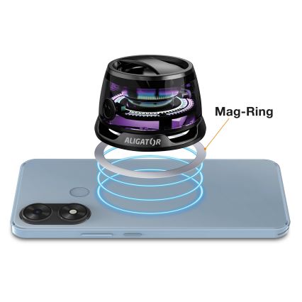 Aligator ABSMB01 - Magnetic Speaker for MagSafe Mini Beat, 400 mAh, Black