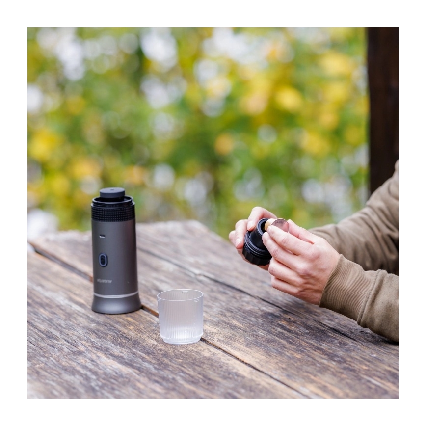 Aligator ACM002 - PortaCaffé 3-in-1 Travel Rechargeable Coffee Maker 72W/7500 mAh gray