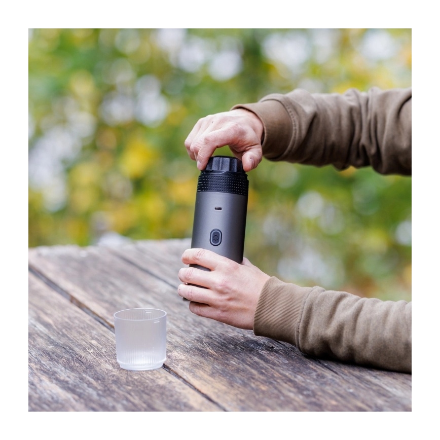 Aligator ACM002 - PortaCaffé 3-in-1 Travel Rechargeable Coffee Maker 72W/7500 mAh gray