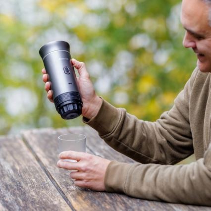 Aligator ACM002 - PortaCaffé 3-in-1 Travel Rechargeable Coffee Maker 72W/7500 mAh gray