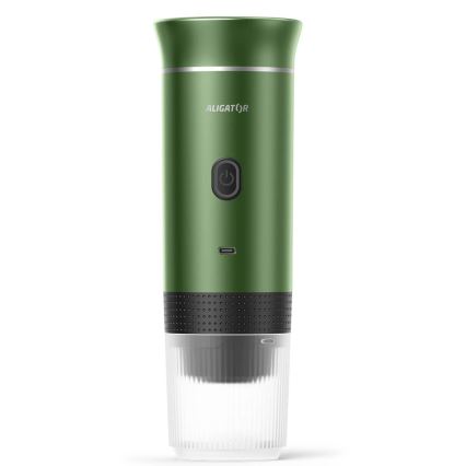 Aligator ACM003 - PortaCaffé 3-in-1 Portable Rechargeable Travel Coffee Maker 72W/7500 mAh Green