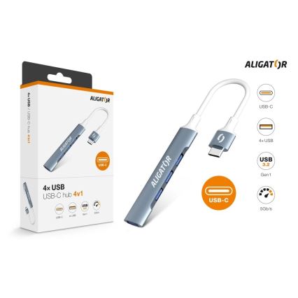 Aligator AHUB002 - 4-in-1 USB-C hub