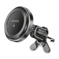 Aligator AMS05BK – Magnetic Car Phone Mount with 15W Qi Wireless Charging, MagSafe-compatible, Black