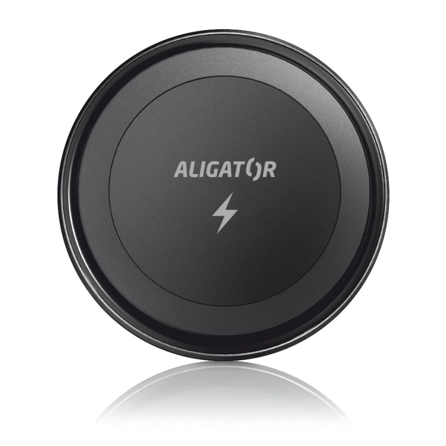 Aligator AMS05BK – Magnetic Car Phone Mount with 15W Qi Wireless Charging, MagSafe-compatible, Black
