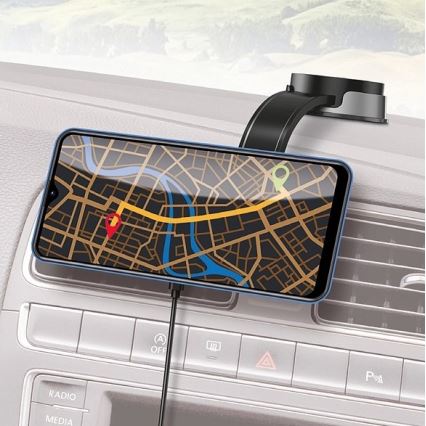 Aligator AMS07BK - MagSafe Car Phone Holder with Flexible Arm, Black