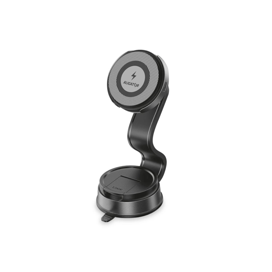 Aligator AMS07BK - MagSafe Car Phone Holder with Flexible Arm, Black