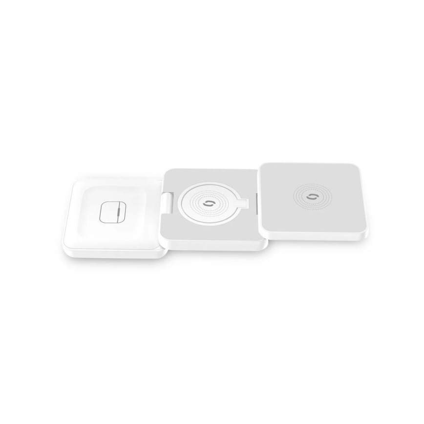 Aligator AMS09WT - 3-in-1 MagSafe Wireless Charging Station 15W White