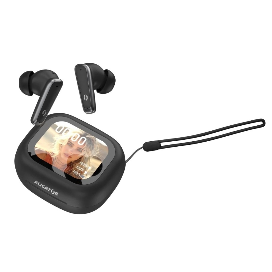 Aligator ATR10BK - 2-in-1 Wireless Translator Earbuds Pods Translate 470 mAh + 2x 40 mAh Black