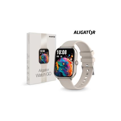 Aligator AW10SR - Watch GO Smartwatch 220 mAh IP67 Cream