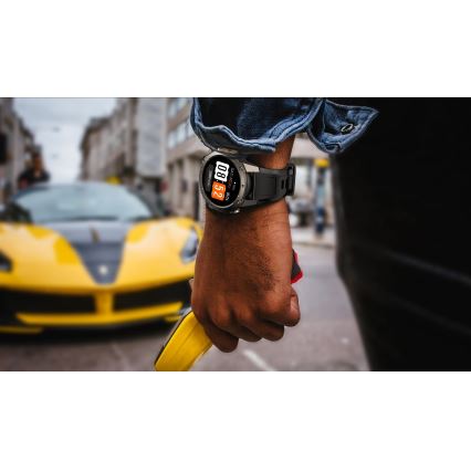 Aligator AW12BK - Smartwatch with GPS, 500 mAh, IP69K, Black