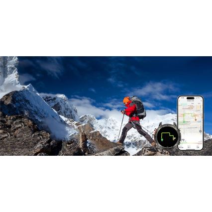Aligator AW12BK - Smartwatch with GPS, 500 mAh, IP69K, Black
