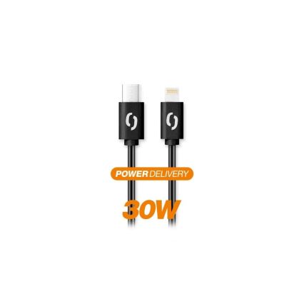 Aligator DATKP50 - USB-C to Lightning cable, 30W Power Delivery, 1.5 m, black