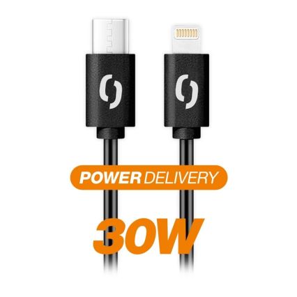 Aligator DATKP60 - USB cable USB-C / Lightning 30W Power Delivery 2.5m black