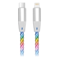 Aligator DATKP63 - USB-C to Lightning Cable with LED Lighting, 30W Power Delivery, 1.2 m